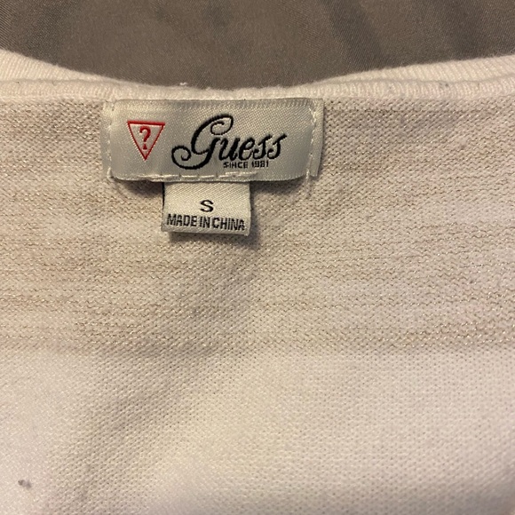 Guess Womens Knit Sweater Size S striped long sleeve V-neck - Picture 8 of 10